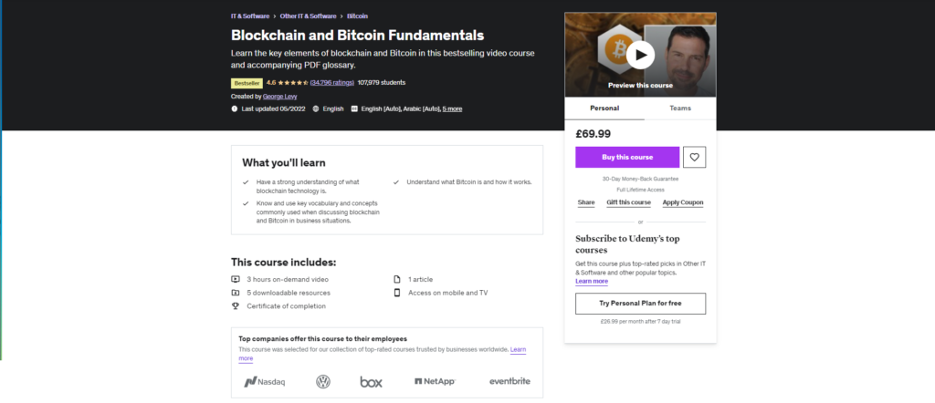 Learn Blockchain technology and Bitcoin fundamentals